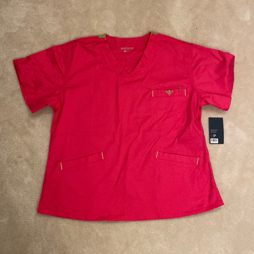 Hot pink scrub top